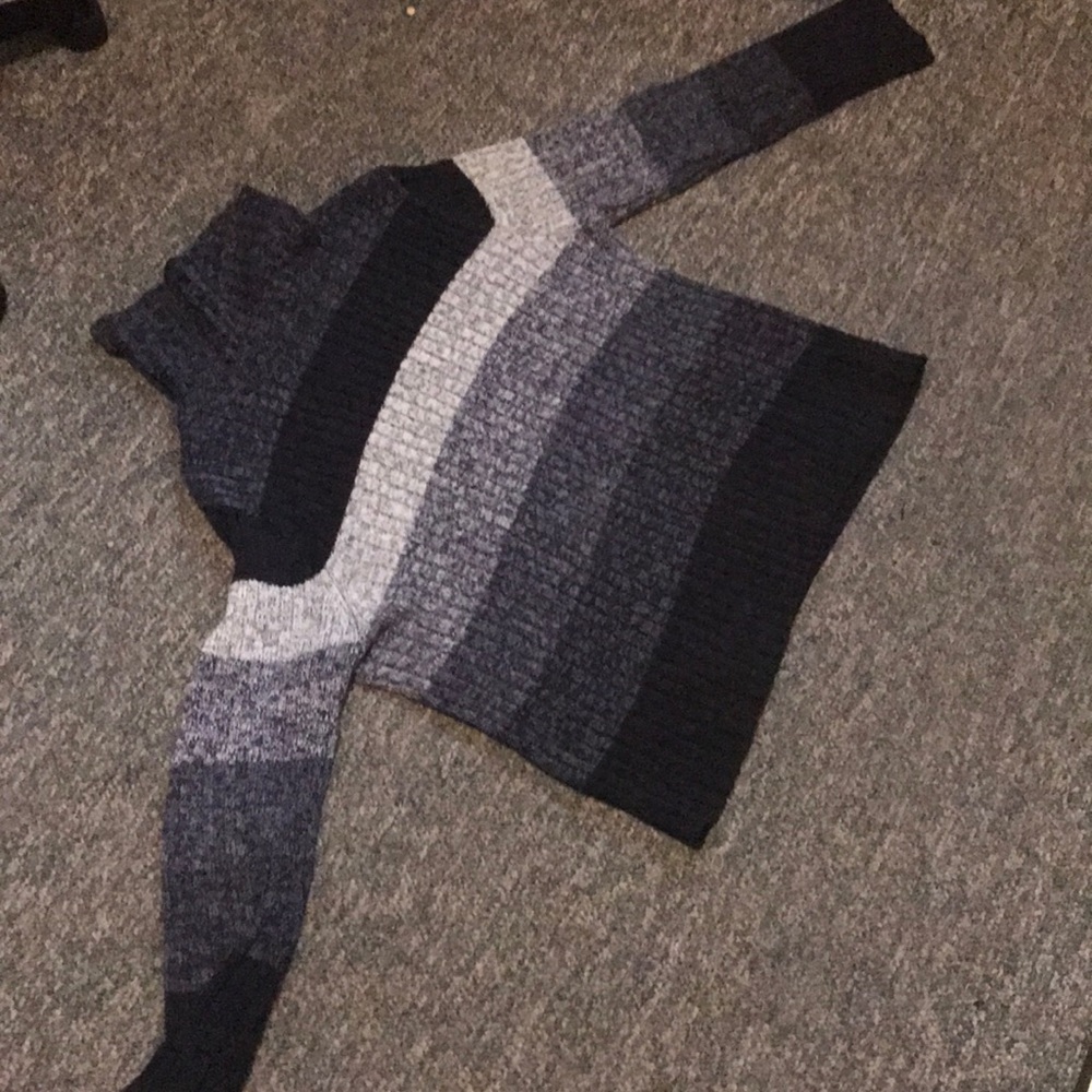 Eddie Bauer blue striped sweater